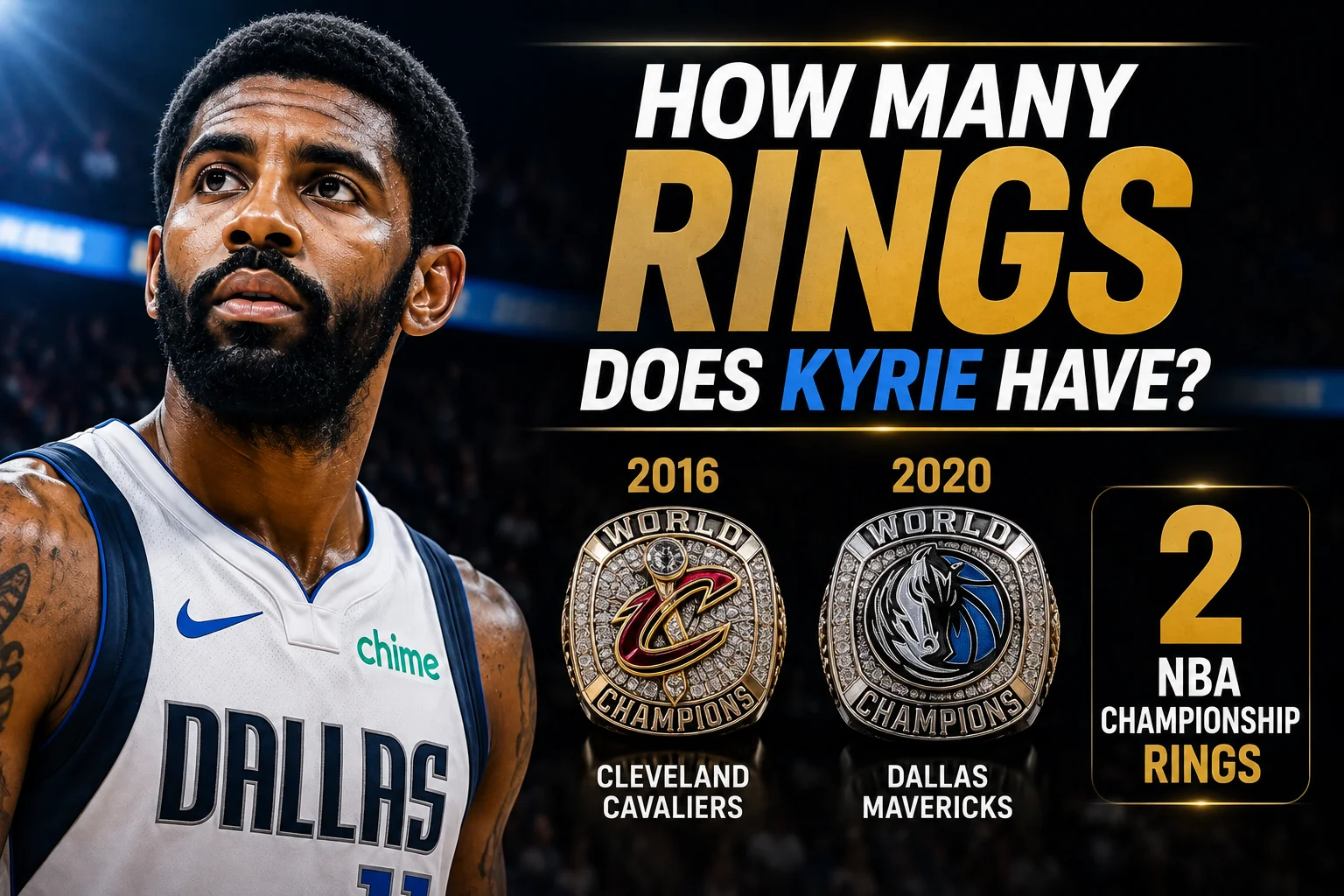 how many rings does kyrie have?